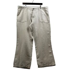 Old Navy Pants Womens XL 100% Linen Wide Leg Relaxed Fit‎ Elevated Coastal Chic